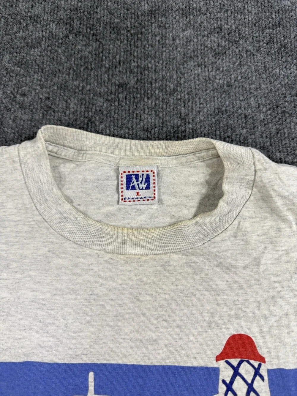 Vintage 90s Denmark T Shirt Mens L Lighthouse Fishing Boat Nautical Graphic Tee
